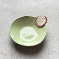Green bowl from Okinawa, handmade in Japan