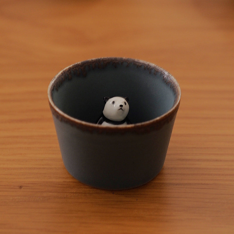 Panda Sake Cup (Gray)