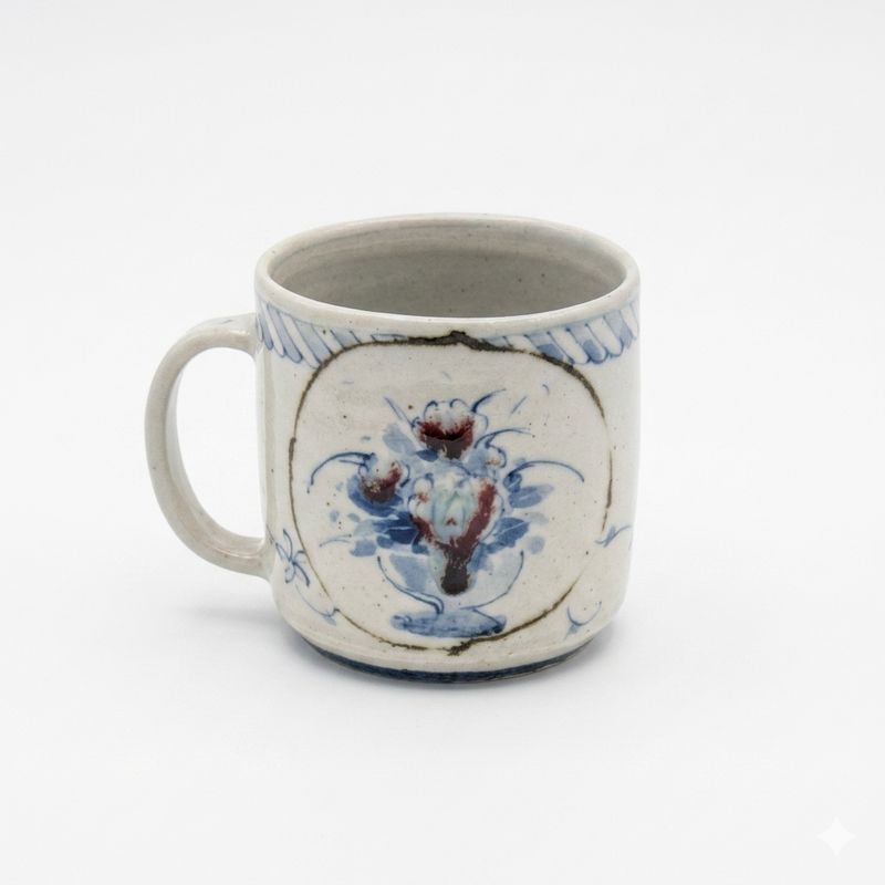Blue mug from Tokyo, handmade in Japan