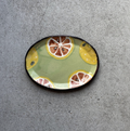 Oval Plate, Grapefruit No.1 — Okinawa. Handmade Okinawa ware from Japan.
