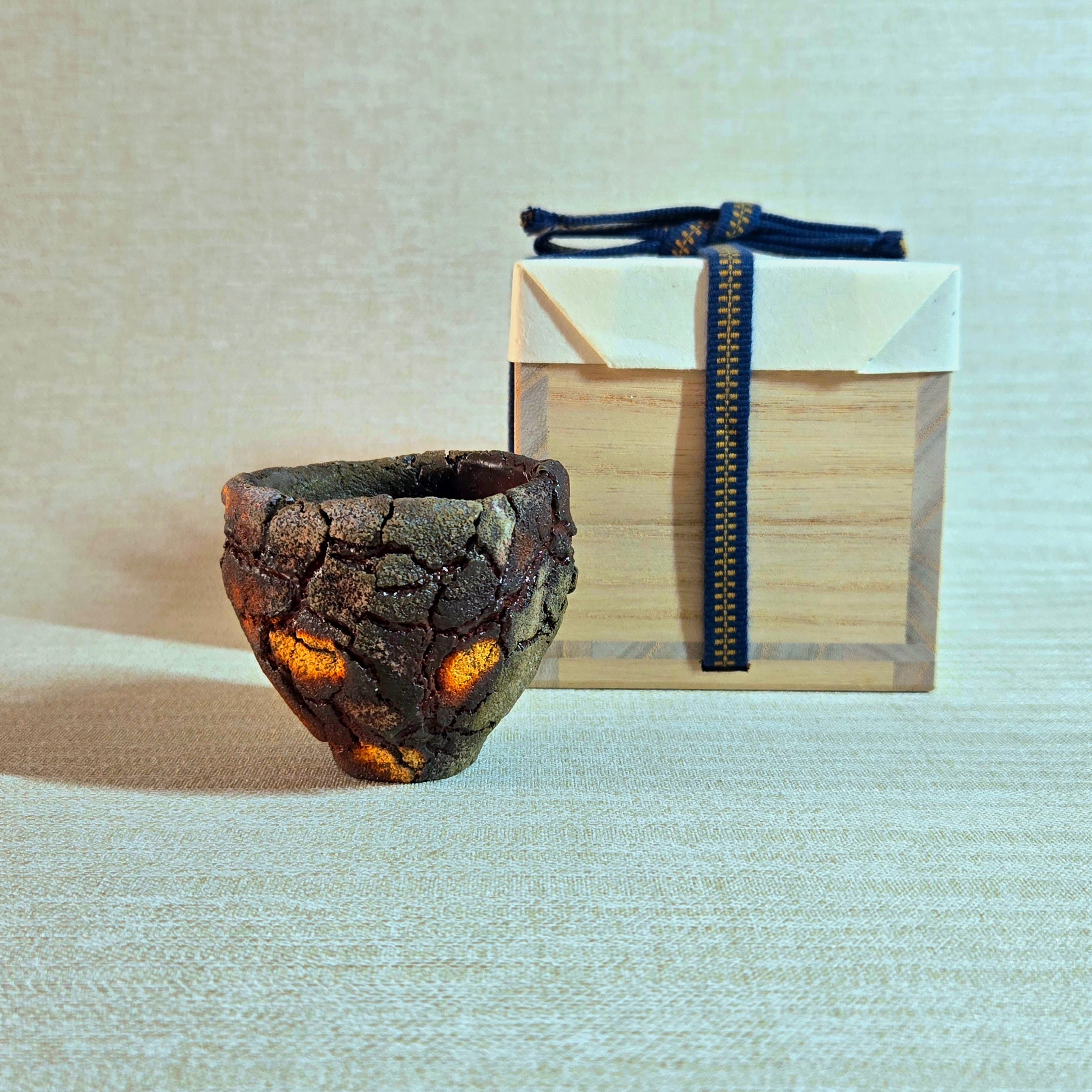 備前礫酒呑 桐箱付｜竹﨑典泰 備前焼のぐい呑 – Kyoto nokaze Global