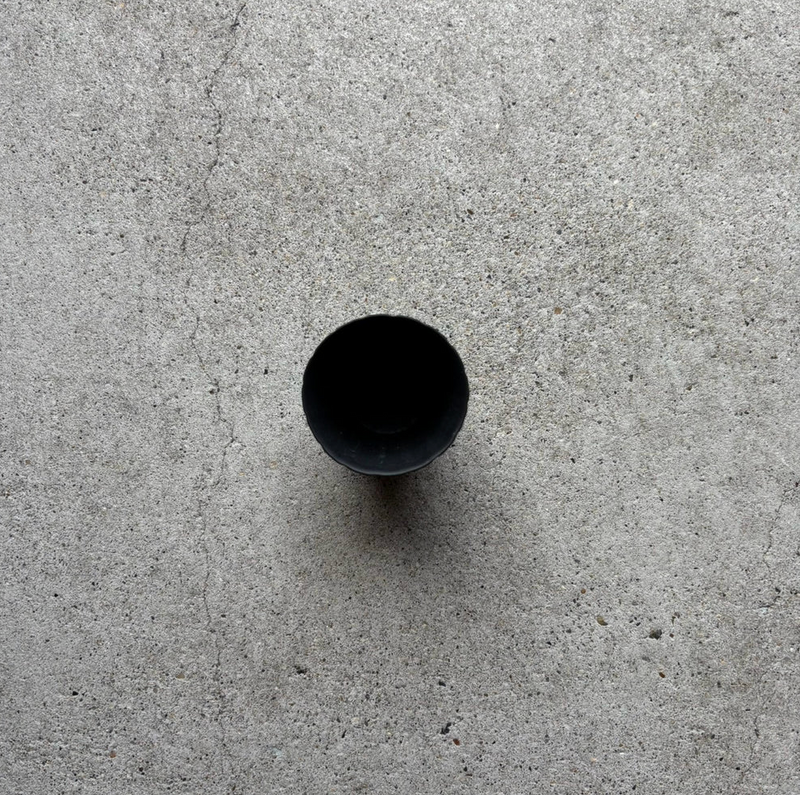 Hiromori Tobimatsu shave cup S Ochoko charcoal black