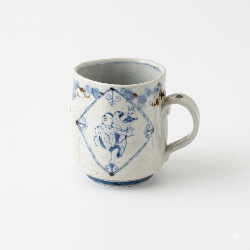 Blue mug from Tokyo, handmade in Japan