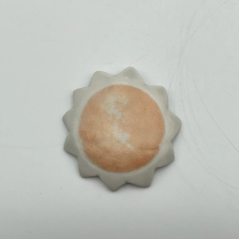 Ash-Blue Glaze Dahlia Bean Dish