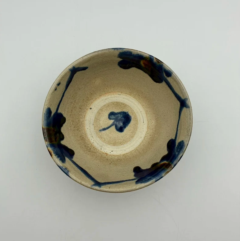 Handmade Okinawa ware bowl, one of a kind