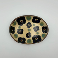 Flower Motif Oval Plate — Okinawa. Handmade Okinawa ware from Japan.