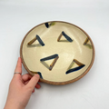 Handmade Okinawa ware plate, one of a kind