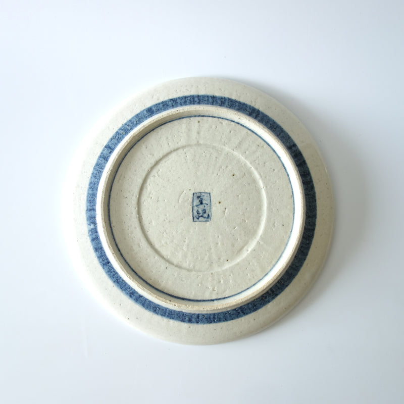 染付 鶴與龜 盤 18cm