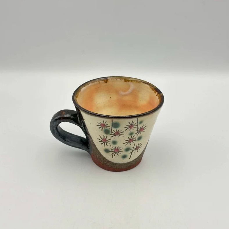Black mug from Okinawa, handmade in Japan