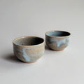 Pinched Ash Glaze Guinomi Sake Cup