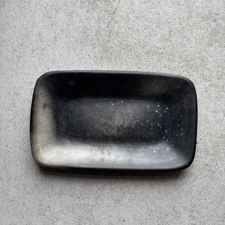 Carbonized Yakishime Square Bowl