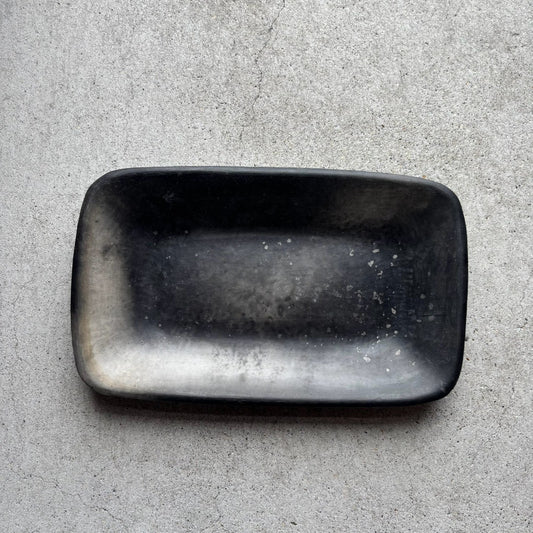 Carbonized Yakishime Square Bowl