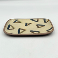 Brown plate from Okinawa, handmade in Japan