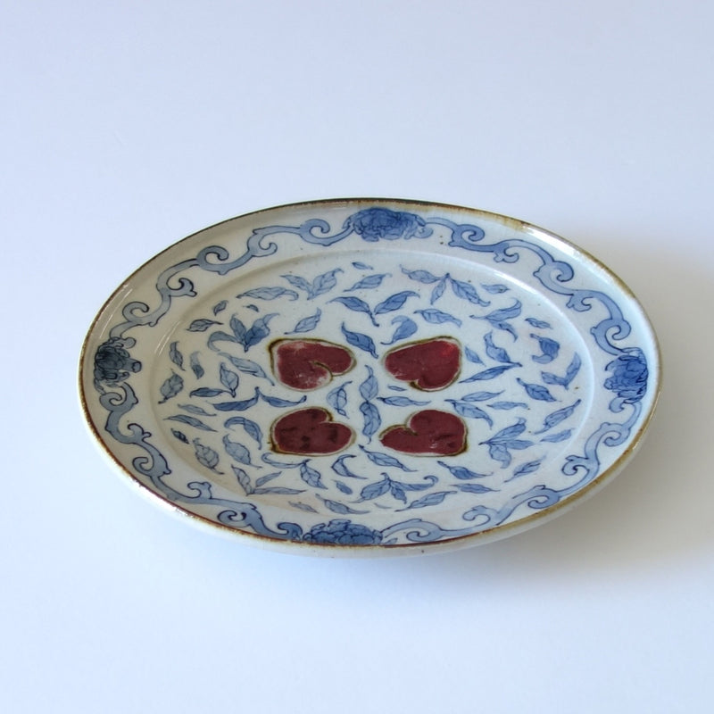 Sometsuke Peach Plate, 21cm