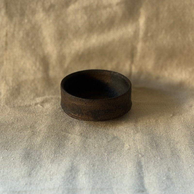 Black sake cup from Miyazaki, handmade in Japan