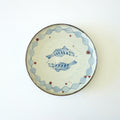Five-Sun Plate, Fish. Handmade Japanese pottery from Tokyo, Japan.