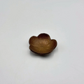 Bronze-glazed hibiscus bean plate