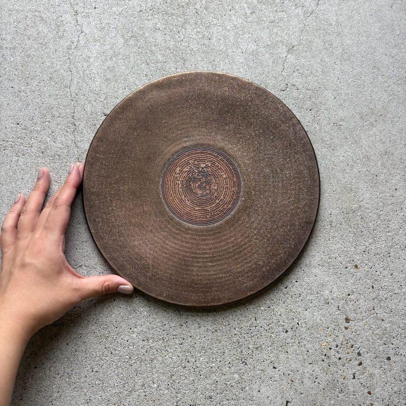 Kasama ware plate made by hand in Kasama, Japan