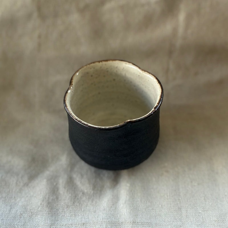 Black teacup from Miyazaki, handmade in Japan