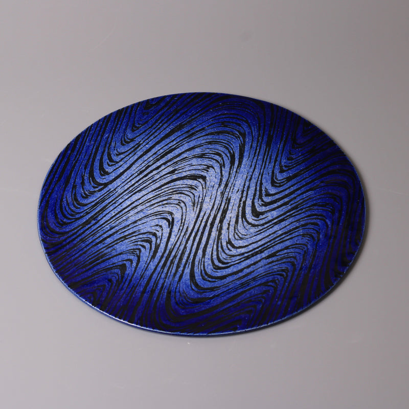 Blue plate from Seto, handmade in Japan