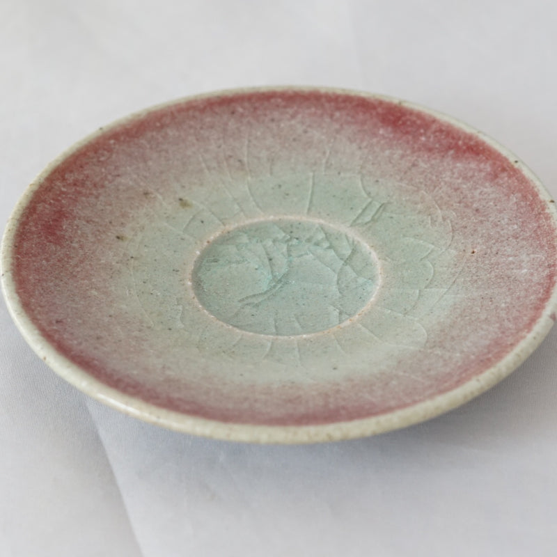 Red Enamel Rim Plate, Small