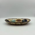 Brown plate from Okinawa, handmade in Japan
