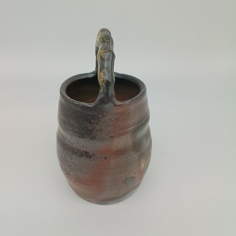 備前燒 棧切 提樑花器 No.1