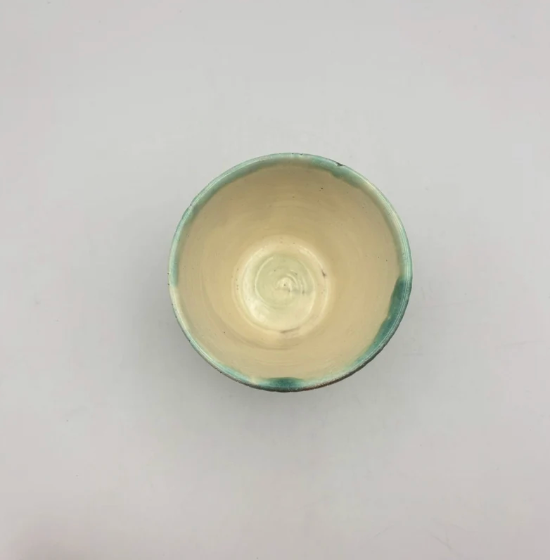 Handmade Okinawa ware sake cup, one of a kind