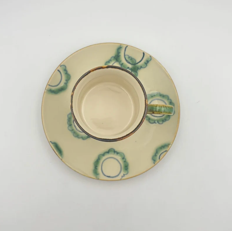 Handmade Okinawa ware mug, one of a kind