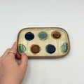 Okinawa ware plate made by hand in Okinawa, Japan