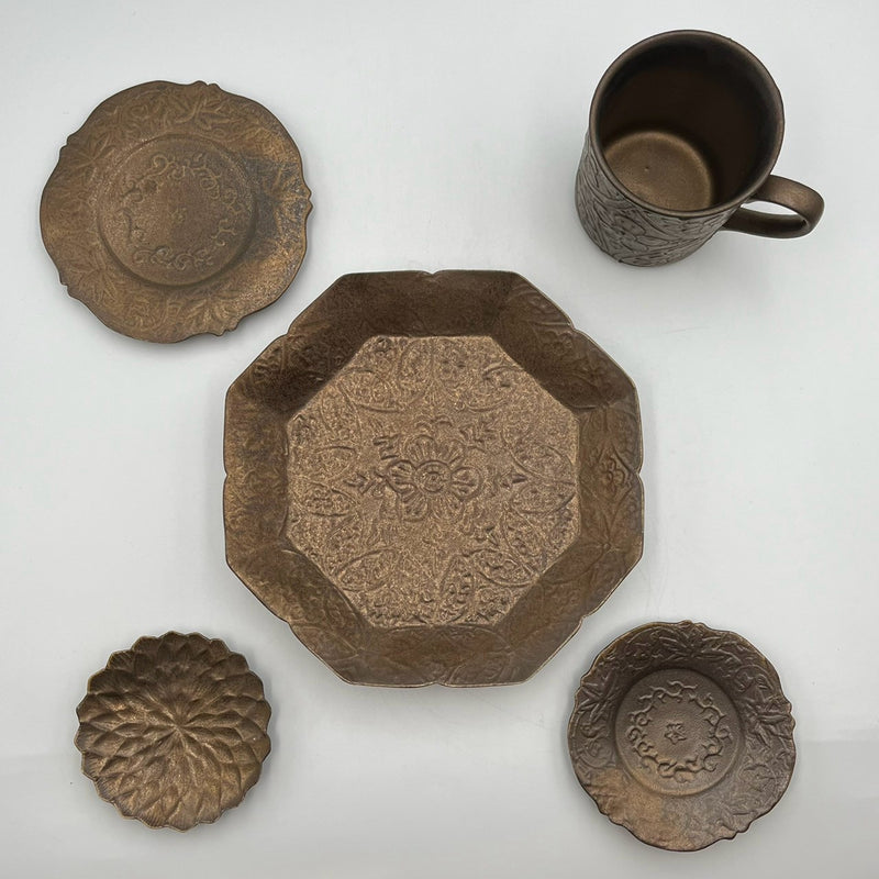 青銅釉 古典風瓷器 5件組（前田麻美）