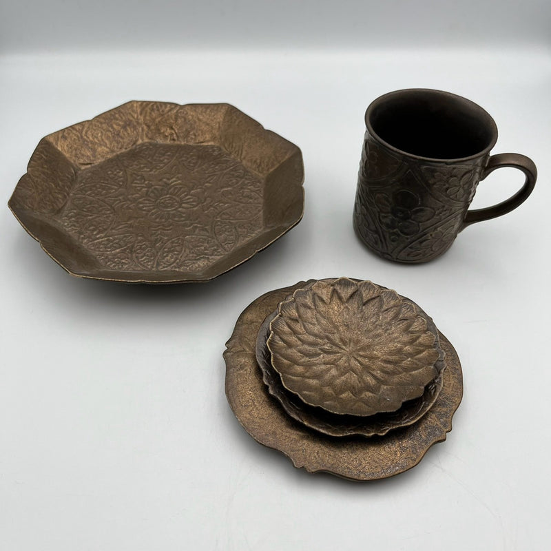 青銅釉 古典風瓷器 5件組（前田麻美）