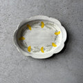 Large Painted Oval Bowl