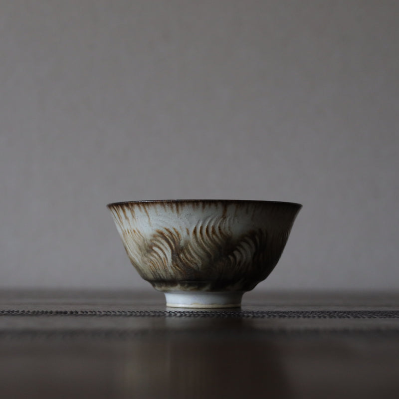White bowl from Kyoto, handmade in Japan