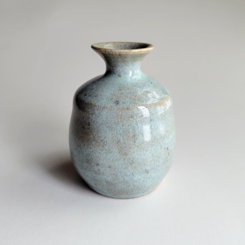 Sake bottle with pine ash glaze
