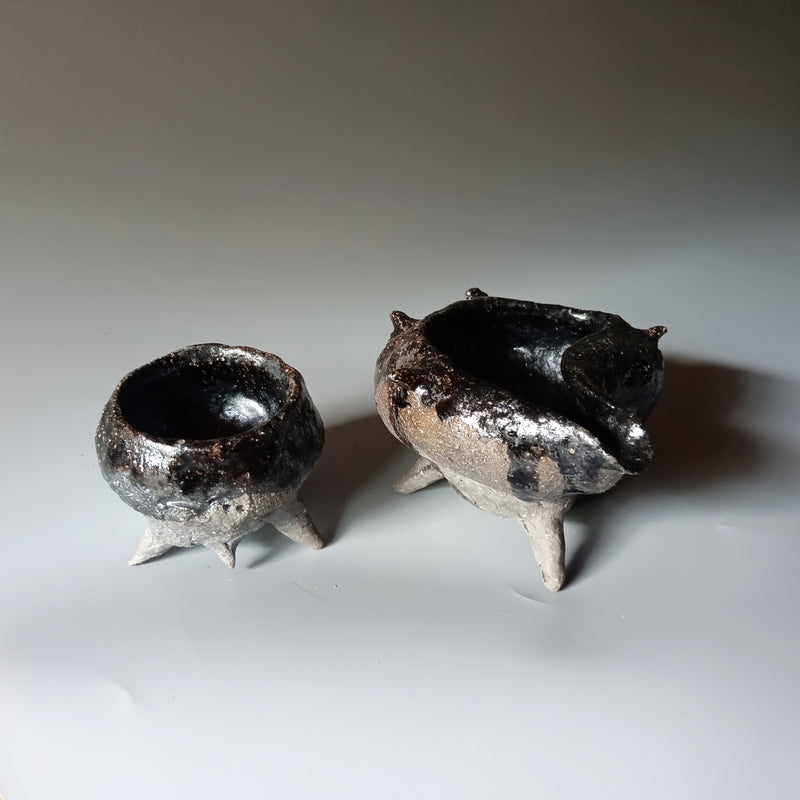 Bizen ware set made by hand in Bizen, Japan