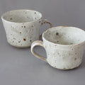 粉引き　角マグカップ