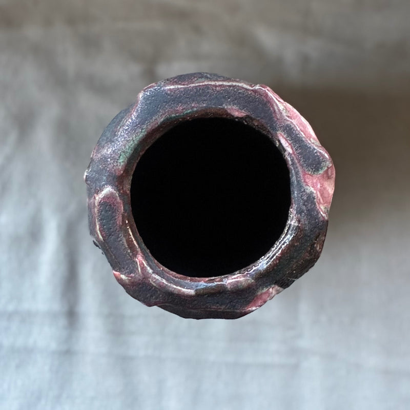 紫の景色 面取り花器