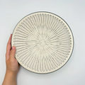Hana Shinogi Large Plate, White