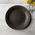 Rust Glaze Ruffle Plate L
