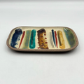 Brown plate from Okinawa, handmade in Japan