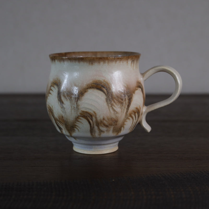 Handmade Kyoto ware mug, one of a kind