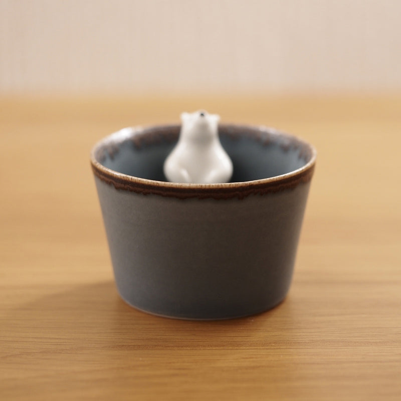 Polar Bear Sake Cup - No. 2 (Grey)