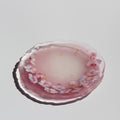 Golden Sakura Blossom Flurry Glass Round Plate