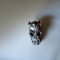 Hikidashi-guro Skull Sake Cup — Bizen Ware. Handmade Bizen ware from Japan.