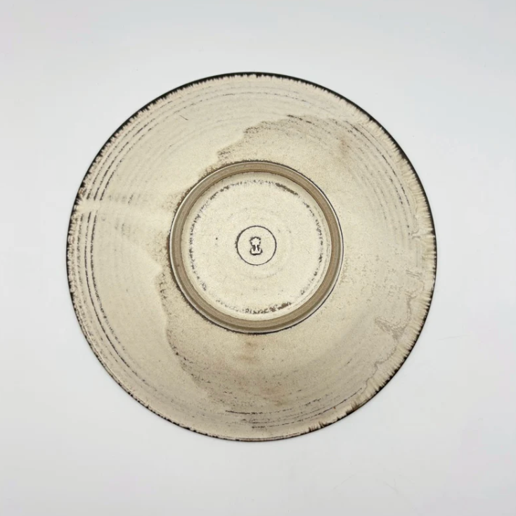 Hana Shinogi Large Plate, White