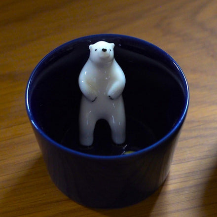 Polar Bear Sake Cup – No. 2 (Blue)