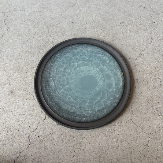 Celadon Plate No.5. Handmade Odawara ware from Japan.