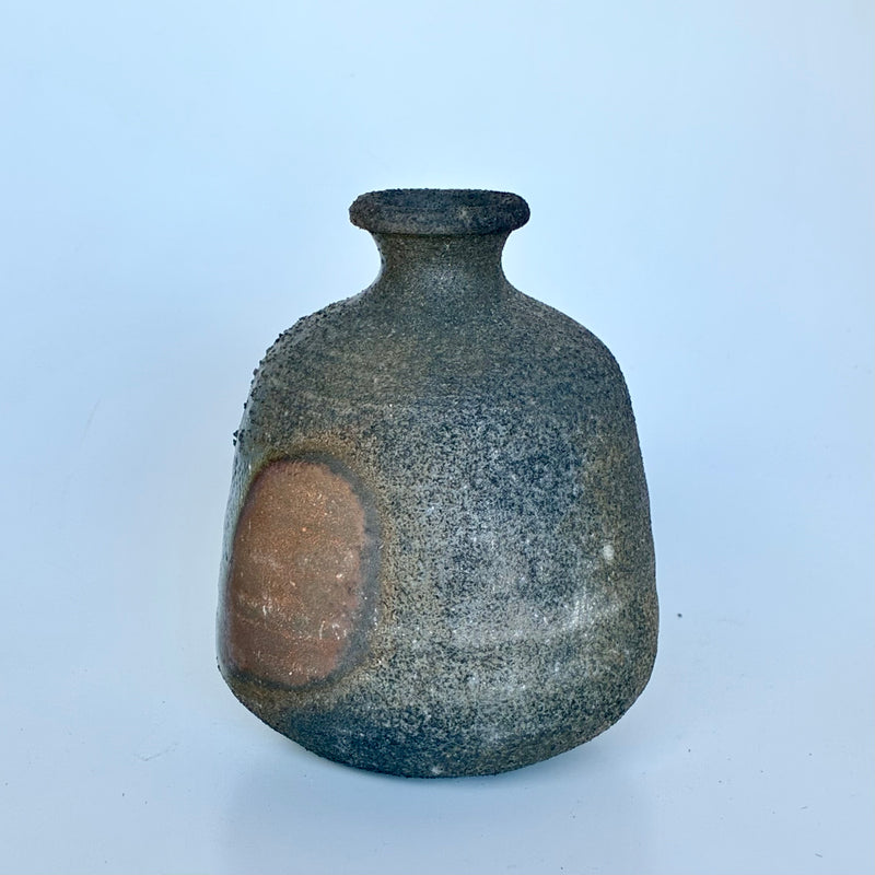 藤原雄　作　備前窯変徳利