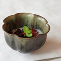 Blue and Gray Glaze Flower Bud Bowl